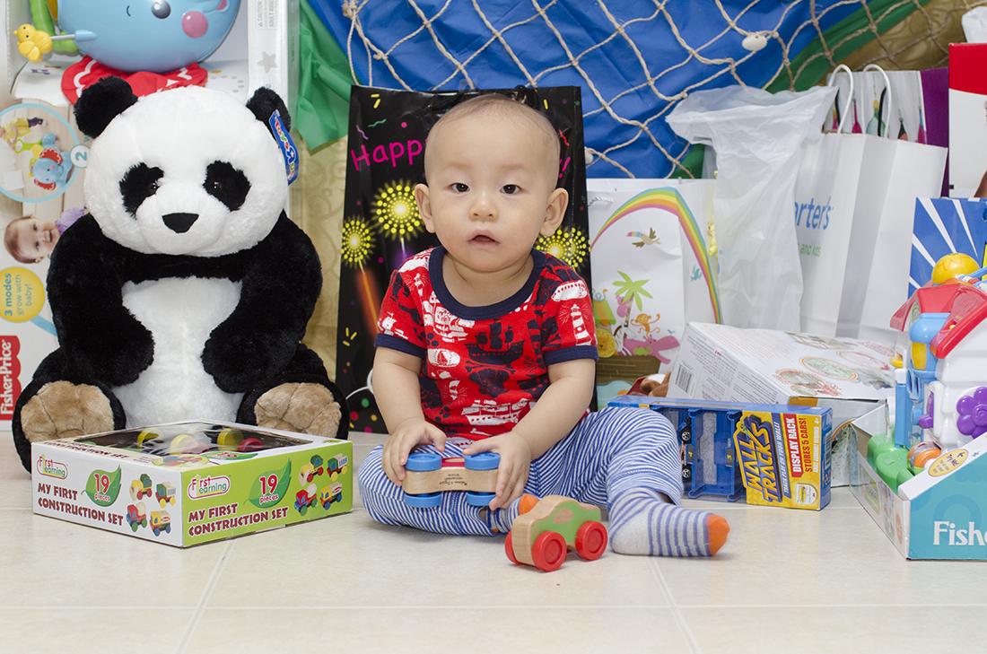 William opens his gifts
