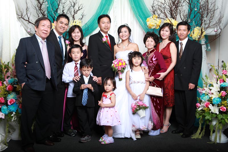 Mom Tuyết, uncle Ninh, anh Thân Hương family & Thành Huyền family
