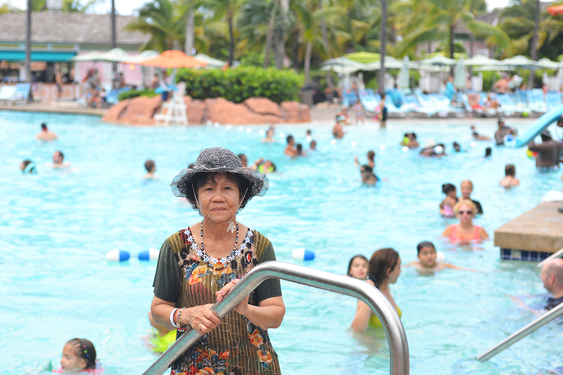 Grandma at the pool
