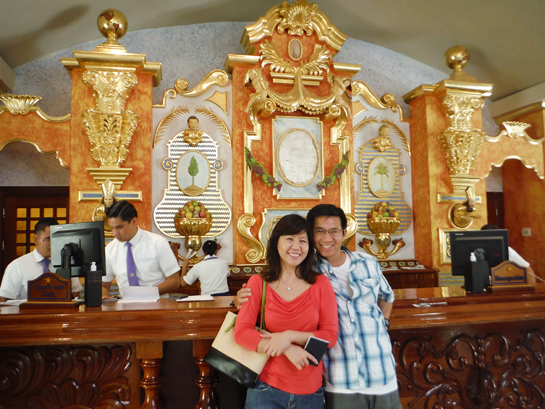 Iberostar Paraiso Lindo hotel - check in counter.
