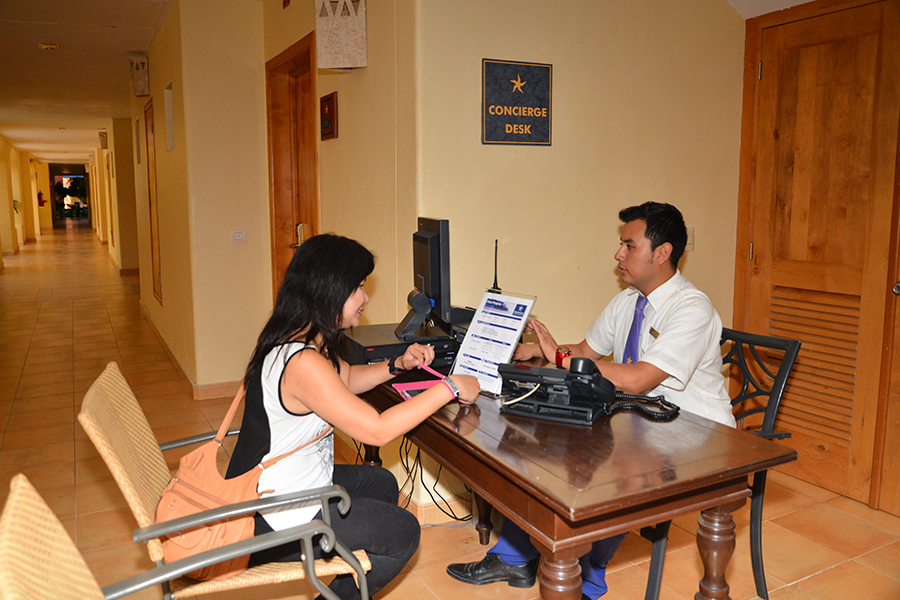 There's concierge desk at each building, where we make reservations for specialty dinners.
