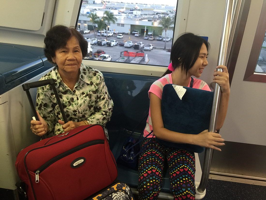 Taking MIA Mover from the Arrival Terminal to the Car Rental Center at the Miami airport
