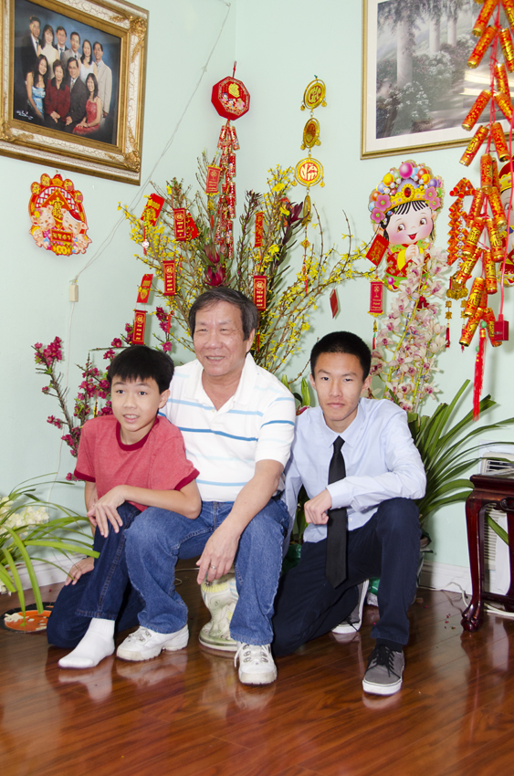 Uncle Ninh and his children: Ringo and Oscar Nguyễn
