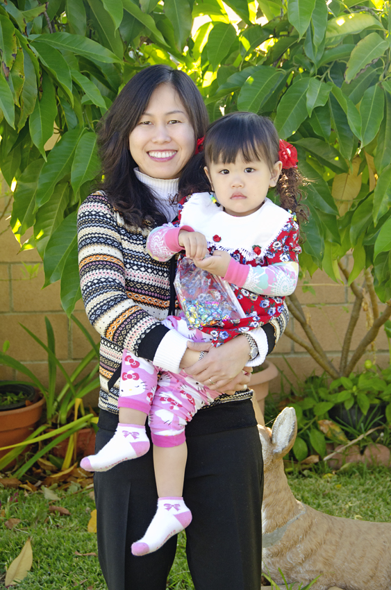 Vy with Mom; Vy is 2 years old now
