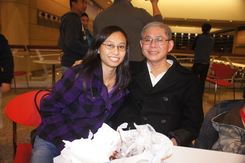 Hằng with her daddy Vinh
